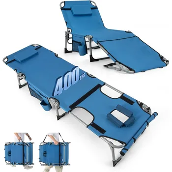 Beach Lounge Chair with Face Arm Hole & Hand Shoulder Strap 1