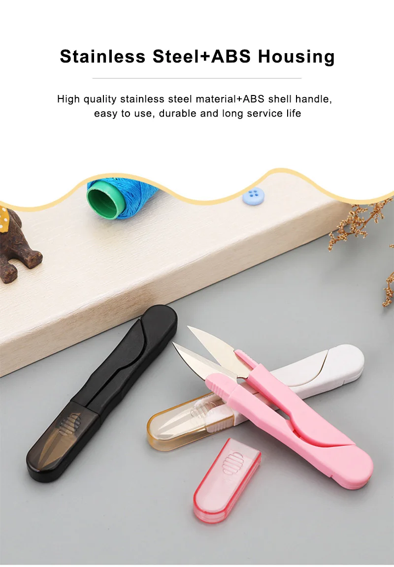 Description Picture 5 of item1pcs Sewing Scissors U Shape Scissors Embroidery Cross-stitch Thread Cutter Yarn Tailor Scissors Fabric Sewing Accessories