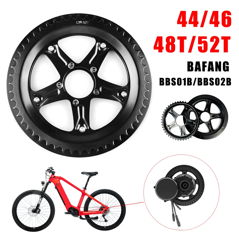 

Для Bafang BBS01B BBS02B средней цепи мотора, колесная звезда 44T 46T 48T 52T, преобразование электрического велосипеда, 8FUN, детали
