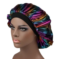 2022 New High Elastic Wide Brim Nightcap Thermal Heat Cap Chemotherapy Hat Shower Cap Fashion Designer Bonnets for Women