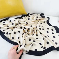 70*70cm Fashion Handkerchief Dot Print Silk Satin Neck Scarf For Women Small Shawls Hair Scarfs Female Bag Scarves For Ladies 1