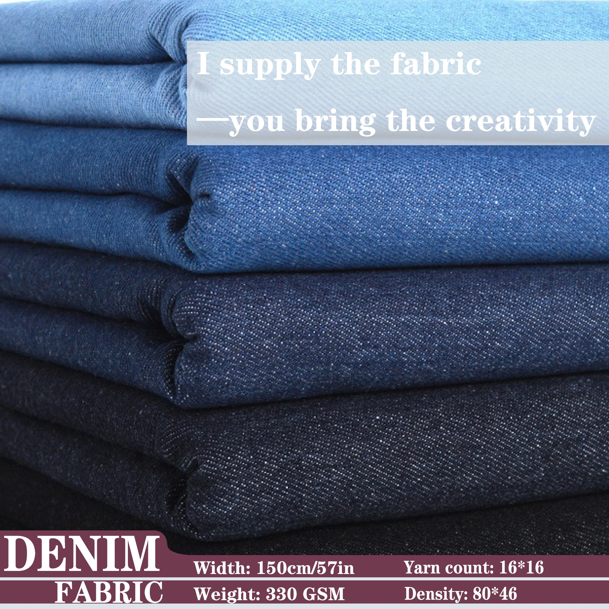 Polyester-Cotton Denim Fabric for Clothing Quilting (Jeans