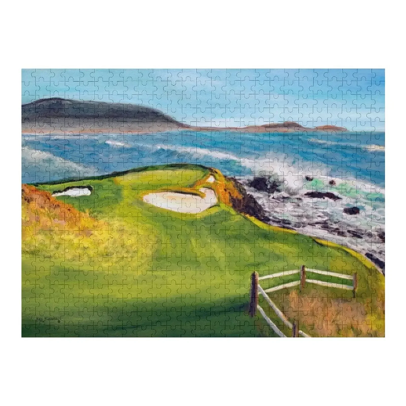 7th Hole At Pebble Beach California Jigsaw Puzzle Wood Name Wooden Animal Puzzle