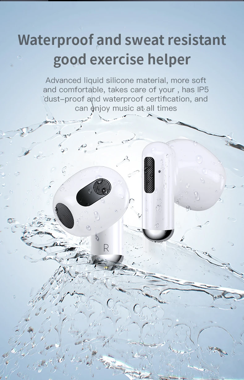 New Pro S Wireless Bluetooth Headset ENC Call Noise Cancellation 5.3 Semi-in-ear