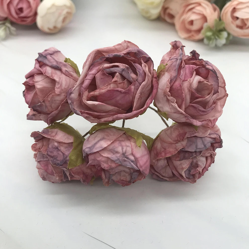 6-Piece European Vintage Rose Silk Flower Garland Kit