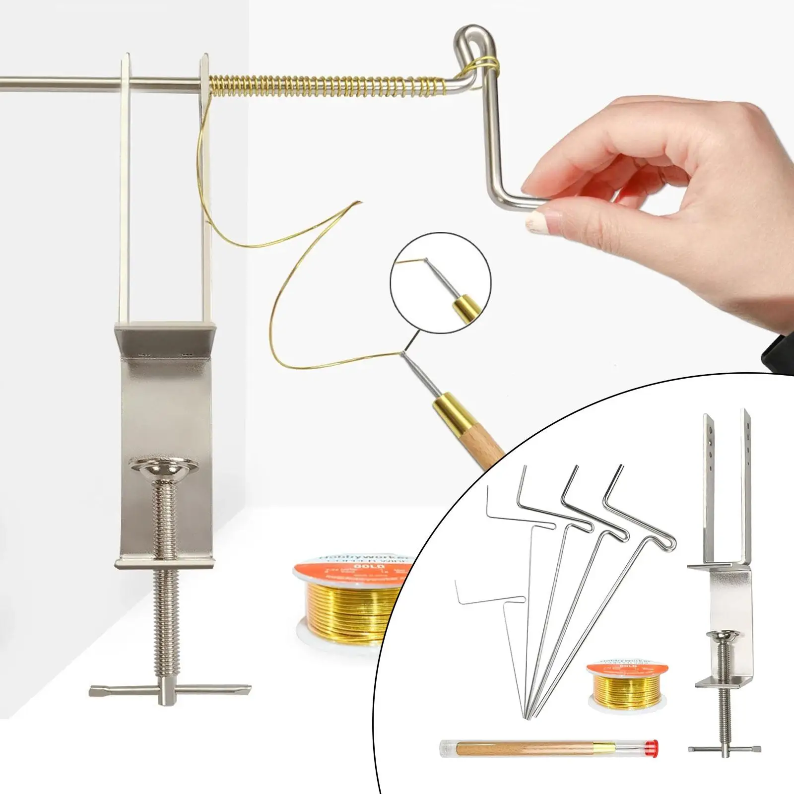 Jewelry Wire Coiling Tool Wire Winder Metal Wire Twisting Supplies Wire Rounder Jewelry Winding Tool for Arts Crafts Projects