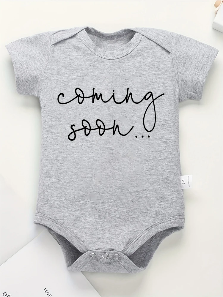 Coming Soon... Baby Girl Clothes Pregnancy Announcement Fine Gift Newborn Boy Bodysuit Cotton Popular High Quality Infant Onesie 5