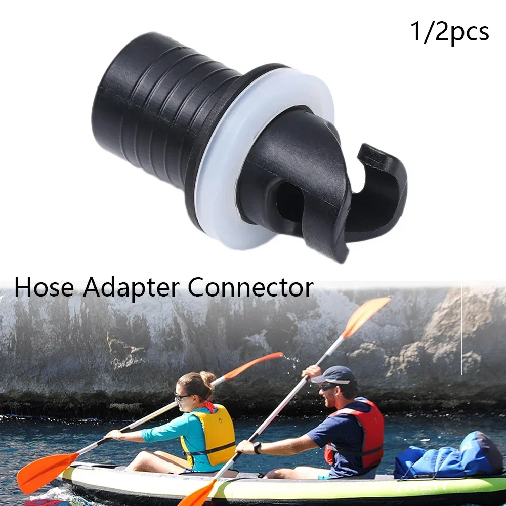 1/2 Piece Inflatable Boat Kayak Air Valve Adapter Inflatable Air Foot Pump Hose Adapter Valve Connector