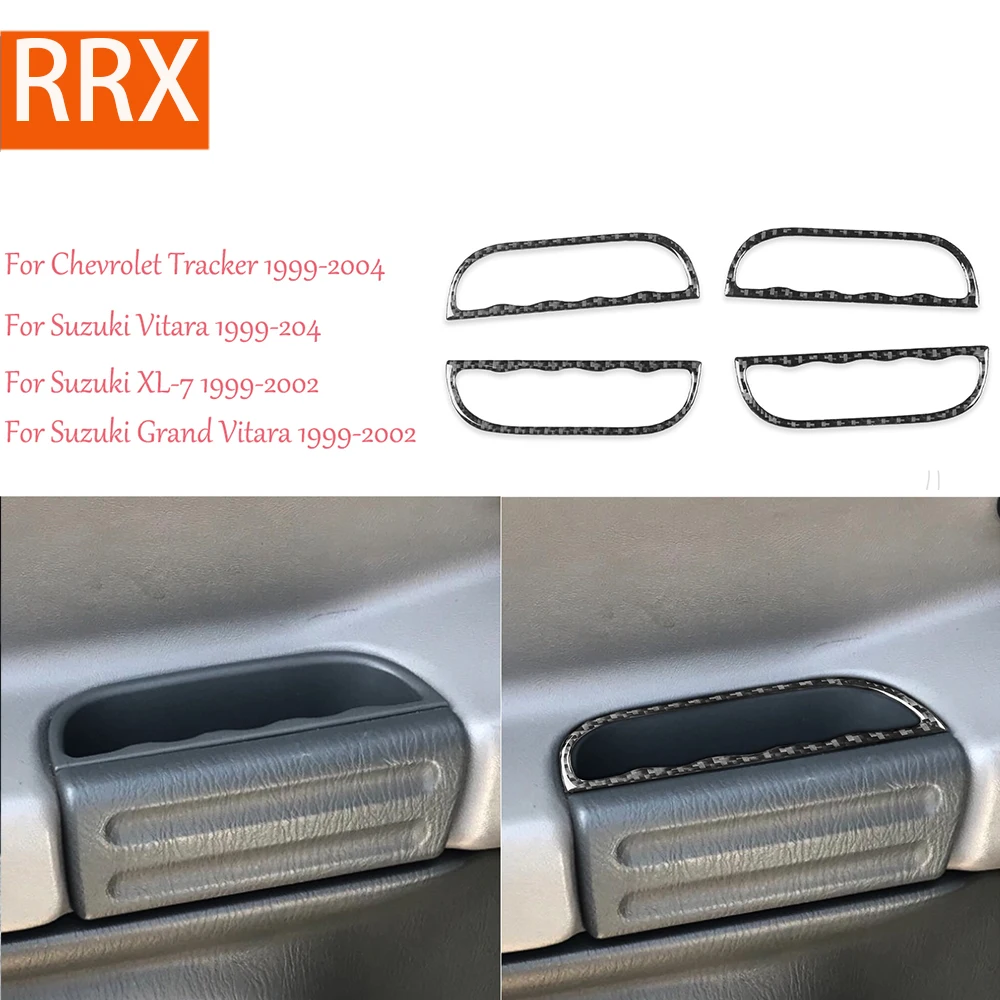 

For Suzuki For Chevrolet 1999-2002 Door Handle Bowl Panel Cover Real Carbon Fiber Stickers Trim Car Interior Accessories