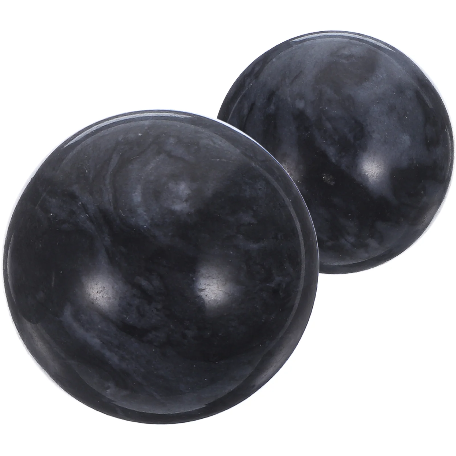 

Elderly Health Care Ball Jade Hand Ball Health Exercise Ball Stress Relief for Old Man (Black)