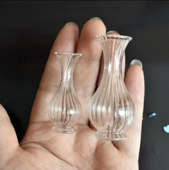 미니 투명 유리 꽃병 인형 집 유리병, 위싱 병 용기, 테이블 장식, 북유럽 꽃병, 가정 장식 선물, 1X
