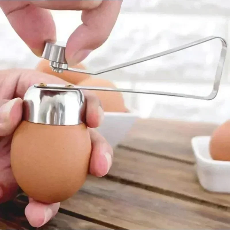 Kitchen Portable Tools Metal Egg Scissors Eggshell Opener Cutter Double Topper Shell Boiled Raw Egg Cooking Gadget Accessories Egg Shell Opener Egg Scissors
