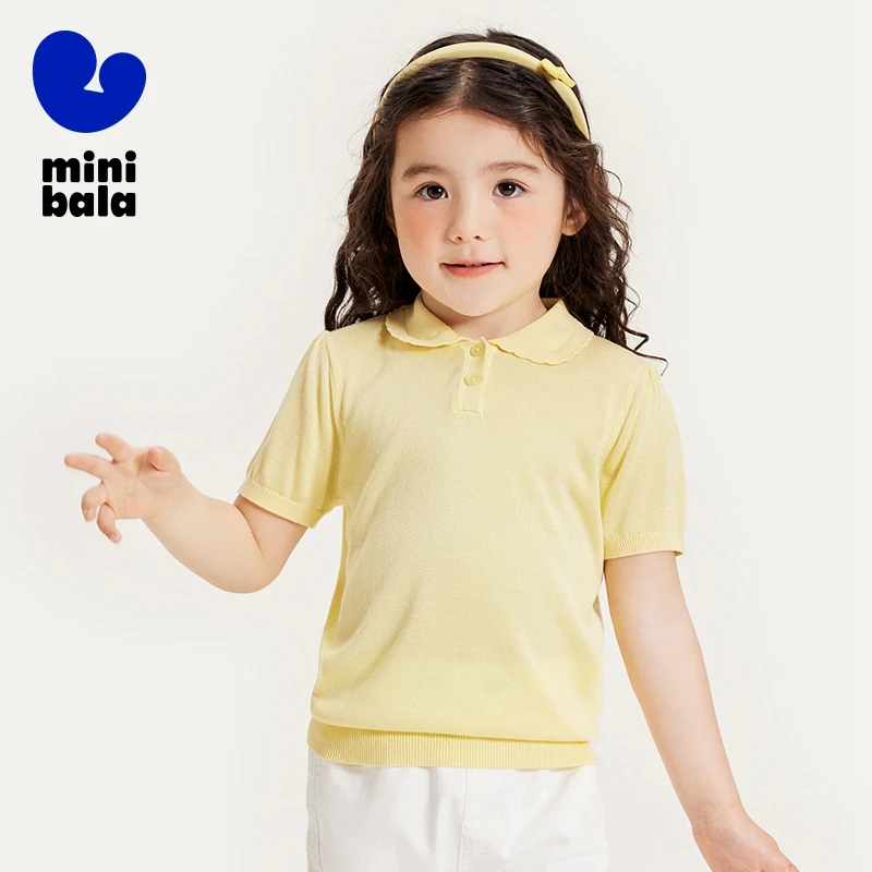 Mini Bala T-Shirt Mother-Daughter Outfit Mother-Daughter Dress Skin-Friendly Eco-Friendly Soft Comfortable Knitted T-Shirt 3