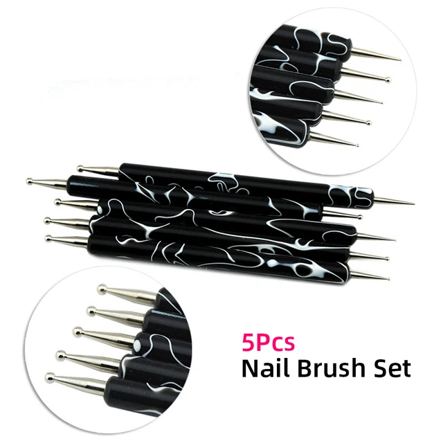 KADS 5Pcs Nail Art Dotting Tool Set Double-ended Dotting Pen Nail