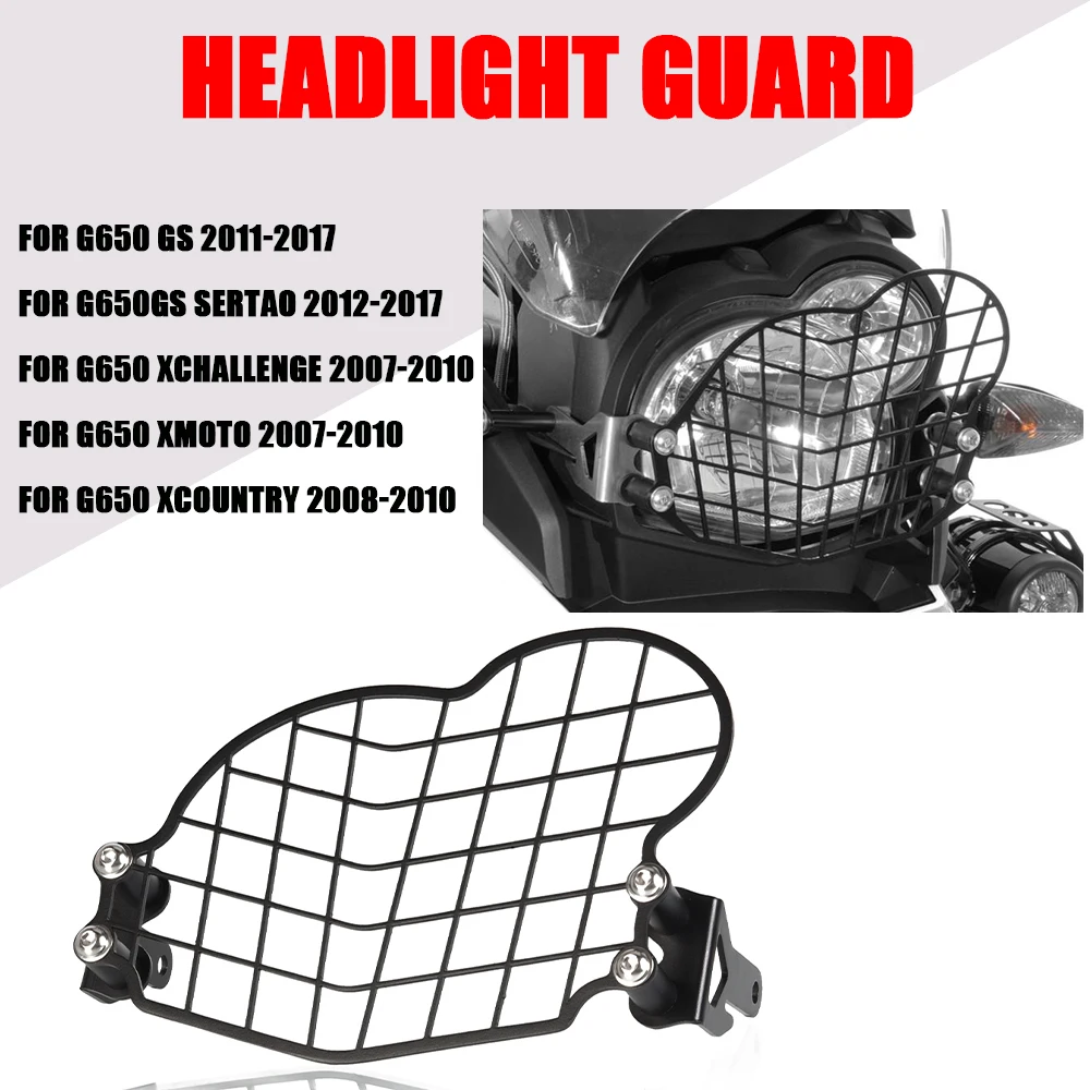Motorcycle Headlight Protection Grille Cover Acrylic Clear Head Light