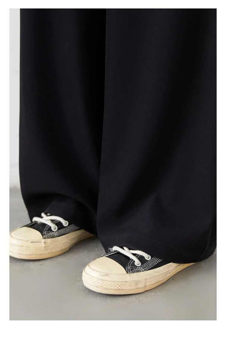 CHIC VEN Women Pants Solid Casual Slim Straight Leg Suit Wide Leg Ladies Trousers Spring Autumn 2025 Clothing for Woman
