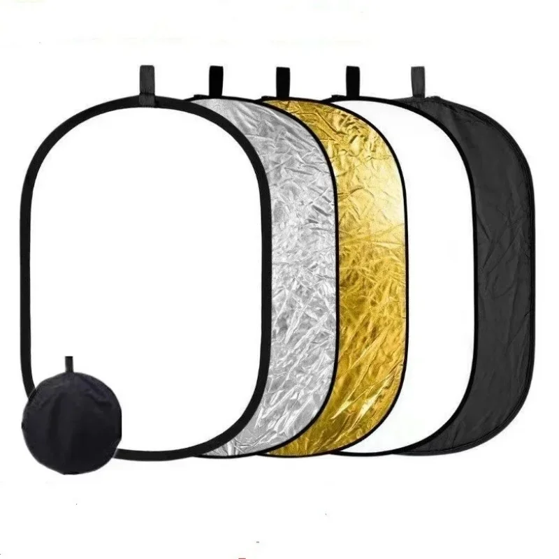 90x120cm 5 in 1 Portable Collapsible Light Oval Photography Reflector for Studio Multi Photo Outdoor Studio Reflector