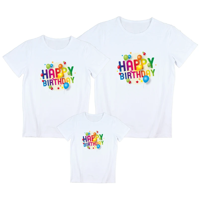 thumbnail image 2 of Ropa a juego para toda la familia Camisetas de fiesta de feliz cumpleaños Camisetas de papá, mamá, hija e hijo Ropa familiar que se vende por separado, 2 of 5