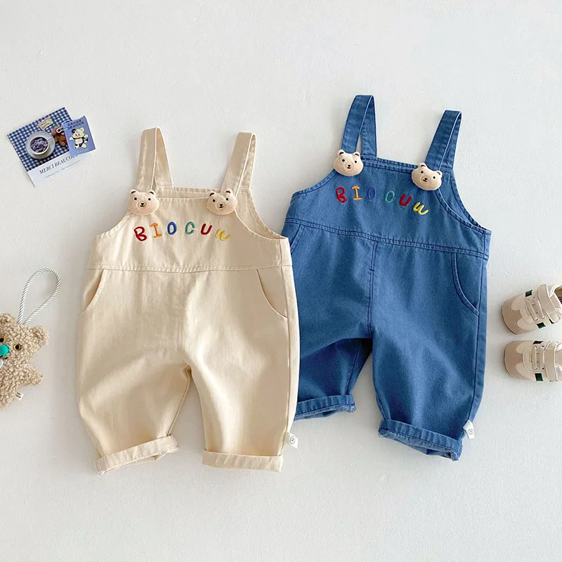 Cute Embroidered Kids Jeans Girls Casual Pants