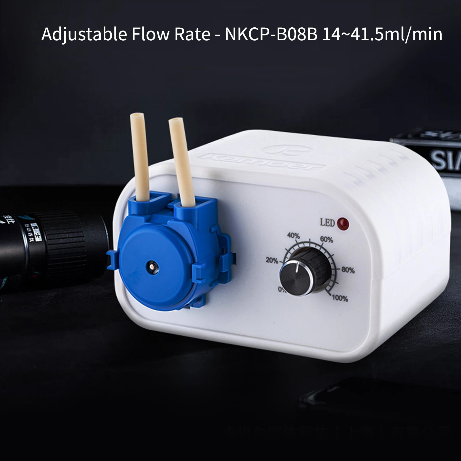Kamoer NKCP-B08B 24V Peristaltic Pump Aquarium Water Pump Flow Adjustable 14~41.5ml/min for DIY Aquarium Lab Chemical Analysis