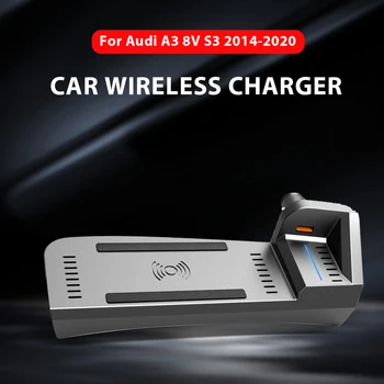 Car Fast Wireless Charger For Audi A3 8V S3 2014-2020 Phone Holder Charging Station Mobile Stand Charge Accessories Interior 1
