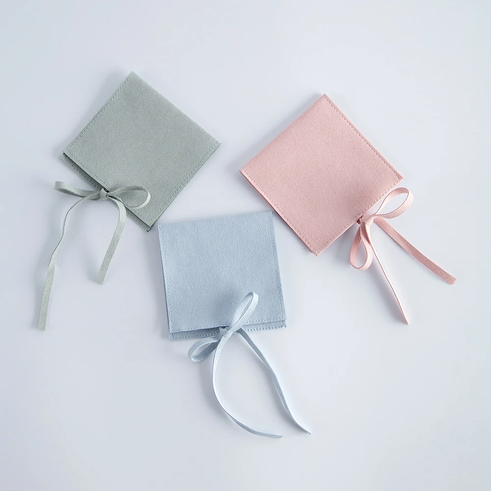 Microfiber Jewelry Gift Bags Small Business Velvet Packaging Earrings Rings Tarot Card Organizer Wedding Favors For Guests Bulk