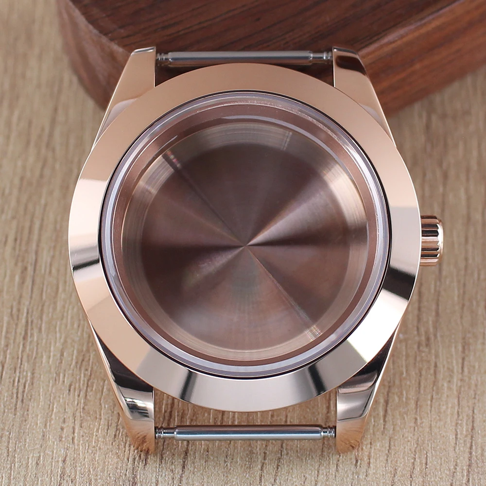 Fashion Round Edge Watch Case with Sapphire Glass - Waterproof, 36mm/39mm, 28.5mm Dial Compatibility