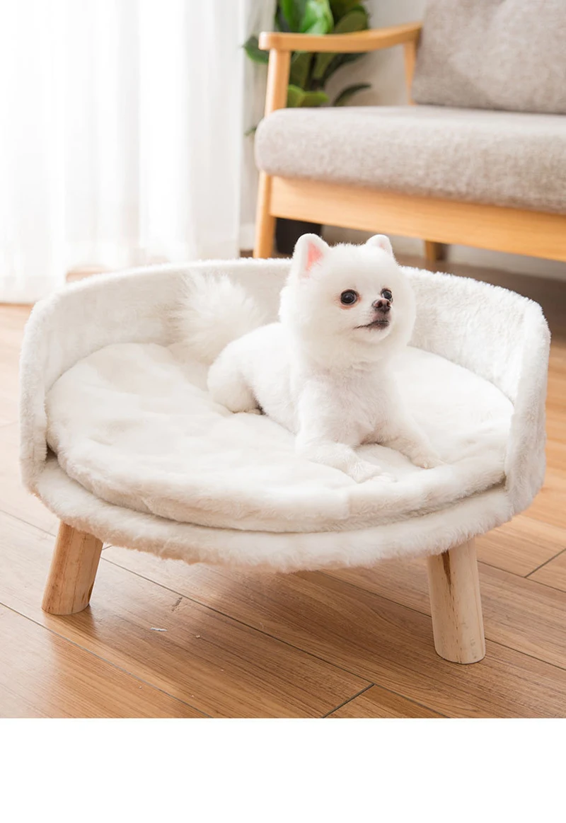 Pet Sofa Bed Dog Bed Autumn And Winter Soft Rabbit Fur Cat Beds Kennel