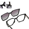 Nearsighted Glasses Blue Light Filter Fashion Cat Eye Anti Glare Polarized Sunglasses Magnetic Clip On Myopia Sun Glasses -2.5 5