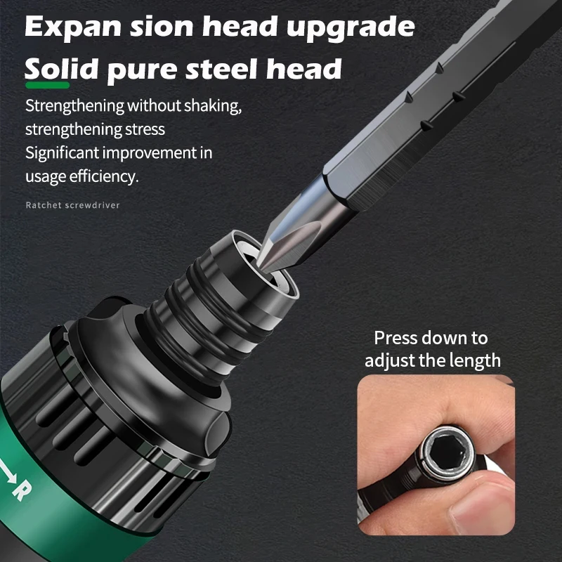 Adjustable Telescopic Ratchet Screwdriver Set - Multi-Functional Repair Hand Tools (2/7 Pieces)