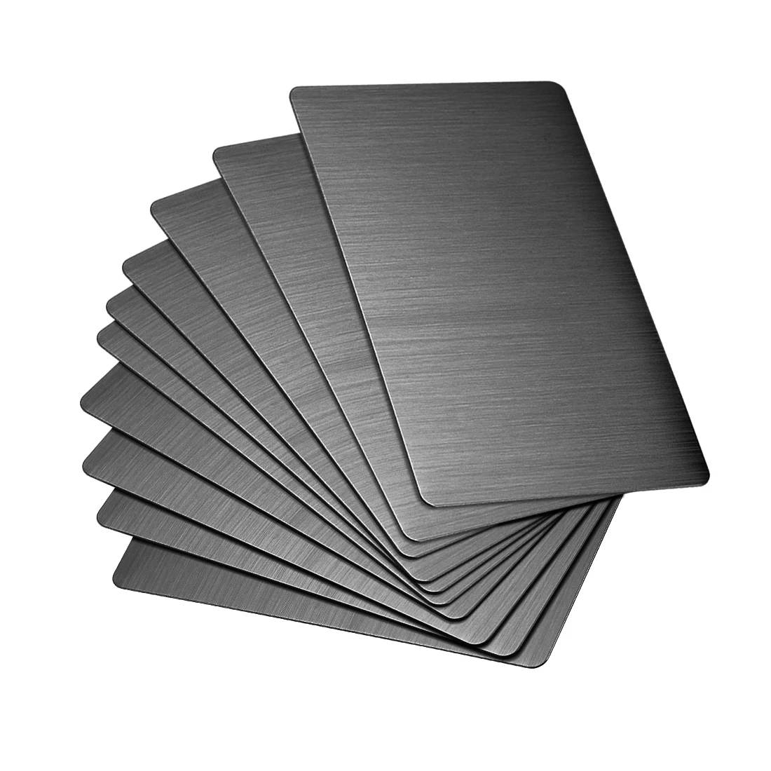 15Pcs Thick 0.4mm Stainless Steel Blank Metal Card Business Card 88x53mm Plate Silver Tone metal business cards