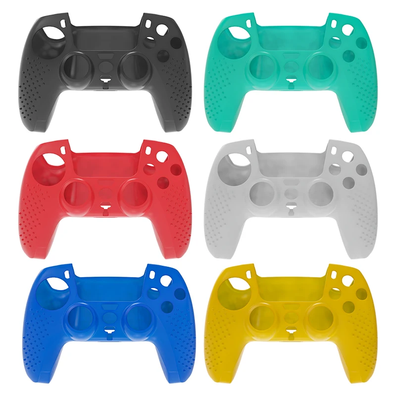 Anti-Slip Black For S-Ony Play Station 5 Protective Silicone Case Ps5 Skin Cover Silicone Covers For Ps5 Controller Accessories