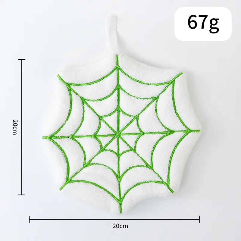 Description Picture 6 of itemUltra Absorbent Ghost Shaped Towel Halloween Bathroom Hanging Decor Coral Velvet Hand Towel with Fantasy Theme for Home Kitchen