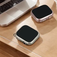 Verre trempé + étui pour Apple Watch 38mm 40mm 41mm 42mm 44mm 45mm 46mm, couvercle de protection d'écran iWatch 10 8 7 9 6 SE 5 3