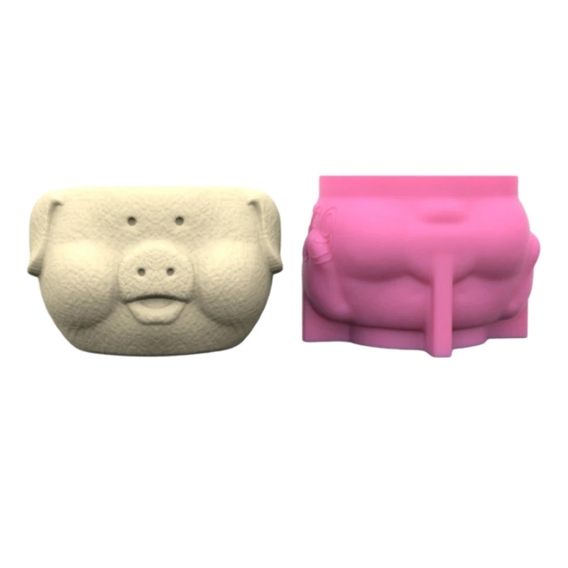 

Pig DIY Vase Mold Easy to Use for Crafting Concrete and Epoxy Resin Craft 4XBF