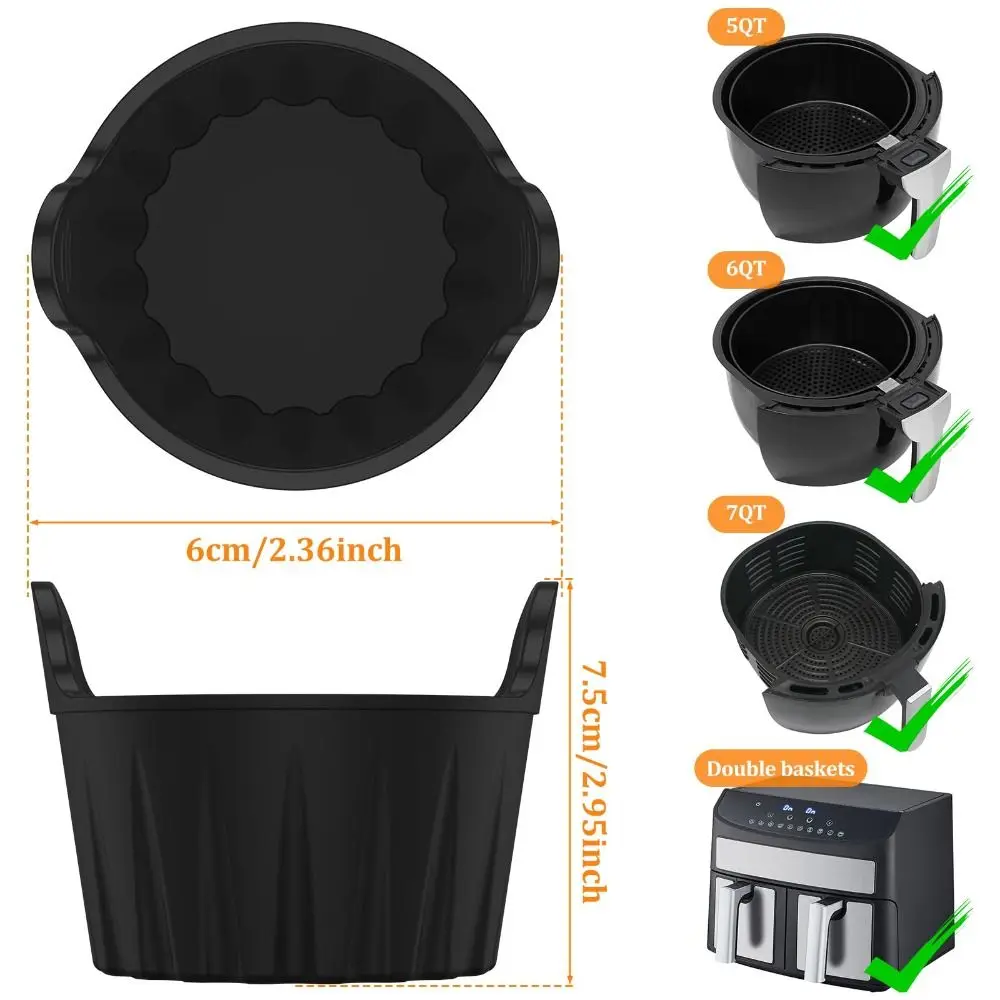 Air Fryer Egg Poacher Air Fryer Egg Moulds Silicone Poaching Cups Reusable Silicone Baking Cups Heat-Resistant Poacher