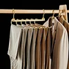 6 in 1 Magic Pants Hanger,Multi-function Storage Holder for Home Travel,Multi Layer Aluminium Pants Rack with 360 Rotatable Hook 2