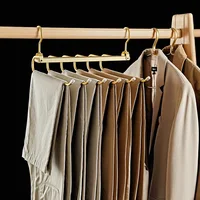 6 in 1 Magic Pants Hanger,Multi-function Storage Holder for Home Travel,Multi Layer Aluminium Pants Rack with 360 Rotatable Hook 2