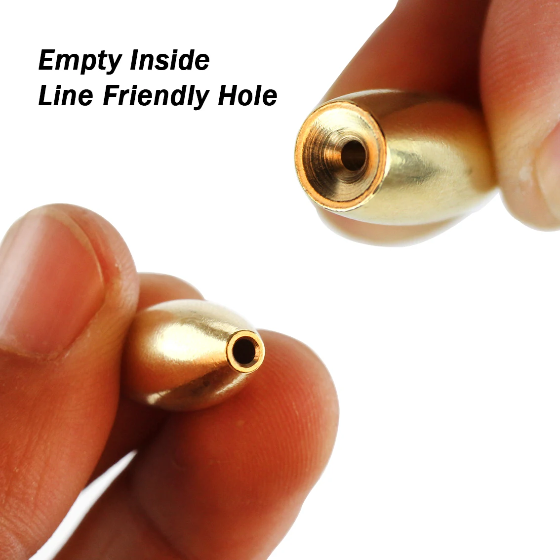 Fishing Weights Sinkers Bullet Brass Slip Sliding Sinker Weight for Texas and Carolina Rigs Bass Fishing