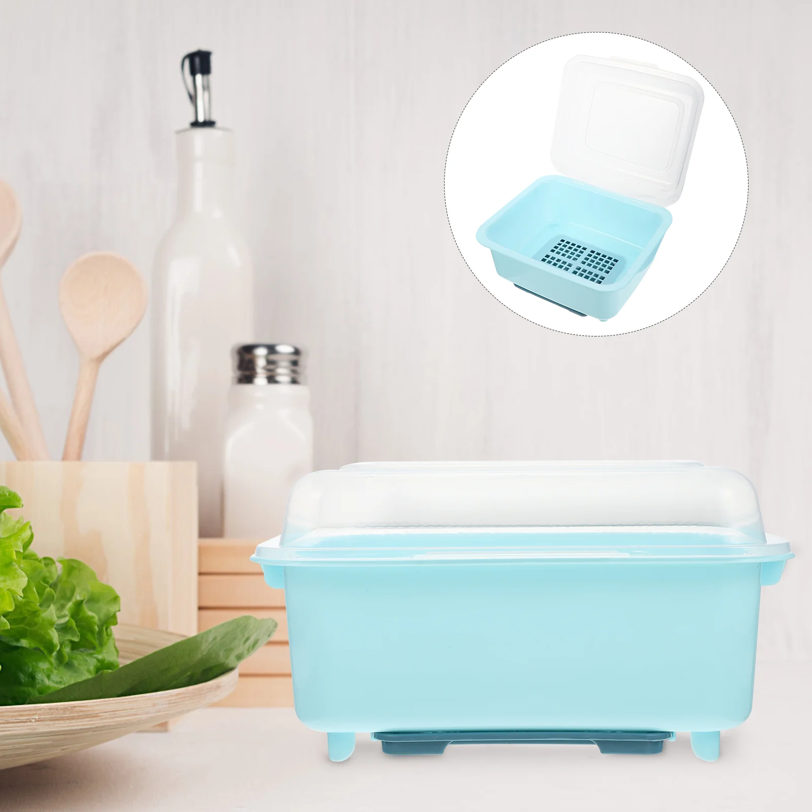

Plastic Dish Drying Rack Nursing Bottle Dryer Holder Kitchen Plate Cup Tray Utensil Cutlery Dish Drainer Cover Lid Drain Board