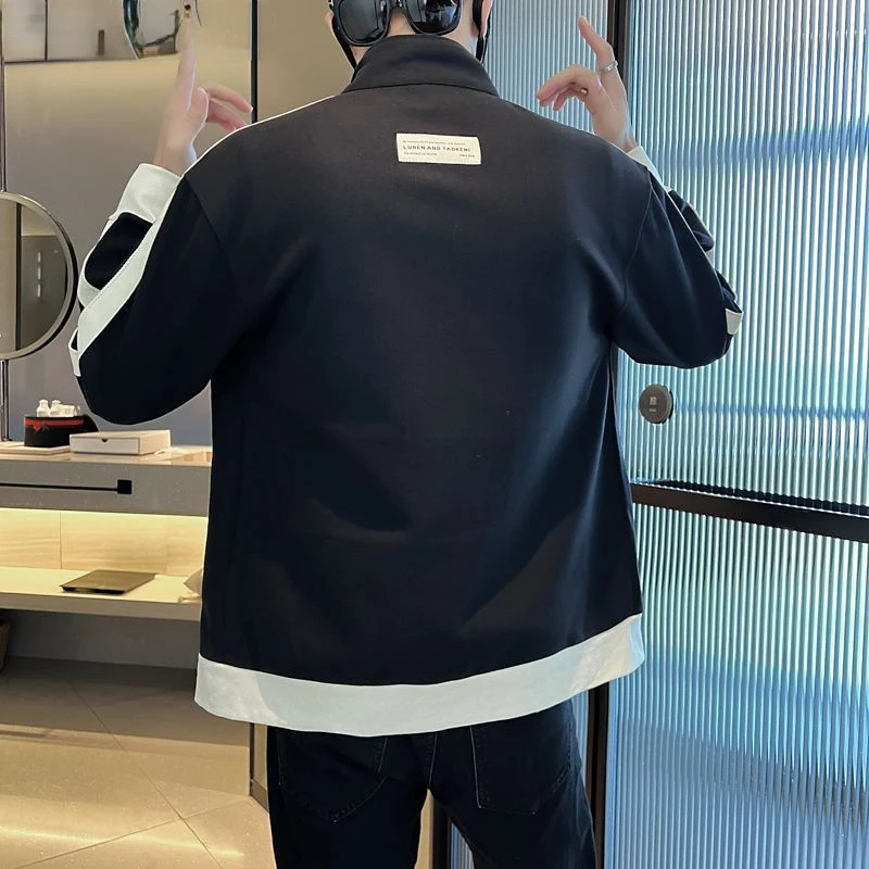 남성용 스탠드 칼라 재킷, 봄/가을 캐주얼 패션 남성 재킷, 긴 소매 윈드브레이커 코트 겉옷, 2023 Z03