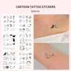 6pcs Waterproof Temporary Tattoo Sticker Minimalist Tattoo Pattern Personality Fake Tatoo Women Men Disposable Tattoo Stickers 1