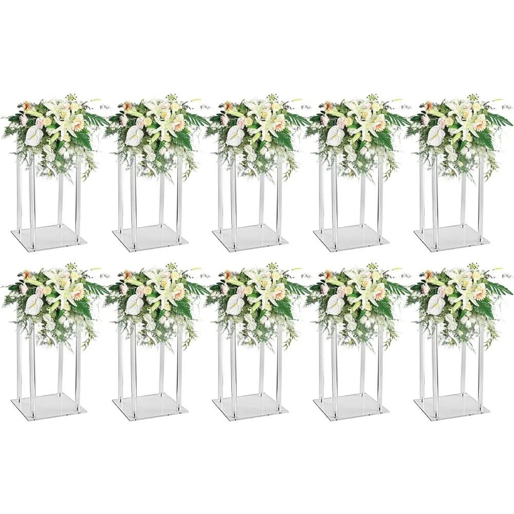 

Engagement Home Party Table Decor Centerpiece Vases Flower Vase for Flowers 10 Pcs Acrylic Clear Vases for Wedding Centerpieces