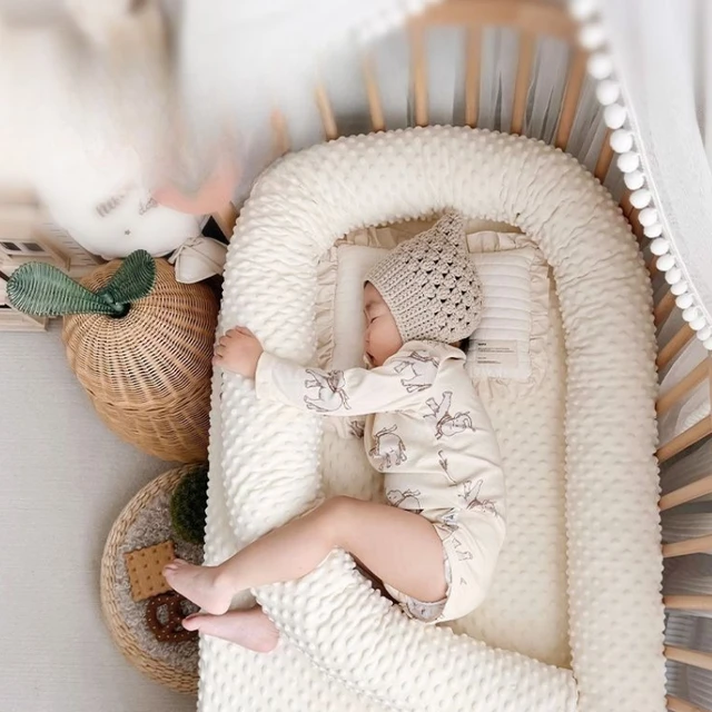 2.5m Simplicity Solid Color Baby Bumpers Multifunctional Soft Cotton Comfort Pillow for Newborn Avoid Falling Infant Crib Pillow 3
