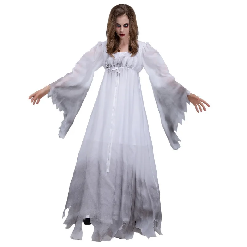

Ghost Bride Costume Zombie Dresses Cosplay Vampire Women Halloween Carnival Party Outfits