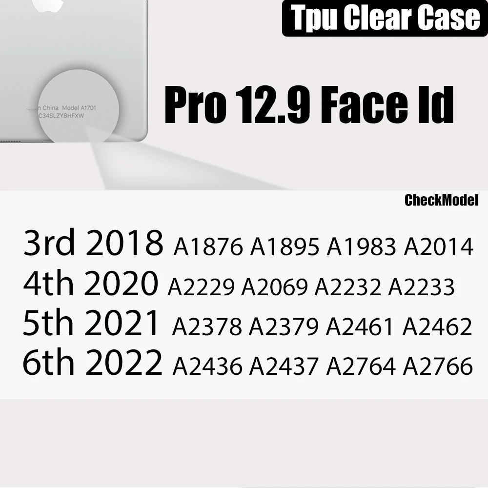 Sleek Transparent Tablet Case with Pencil Holder and TPU Protection