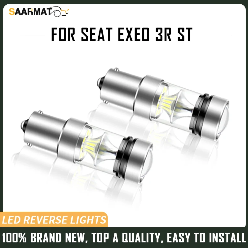 

SAARMAT, 2 шт., 12 В, фотолампа заднего света, лампа 1156 P21W BA15S Canbus, белая для Seat Exeo 3R ST 2008 2009 2010 2011 2012 2013