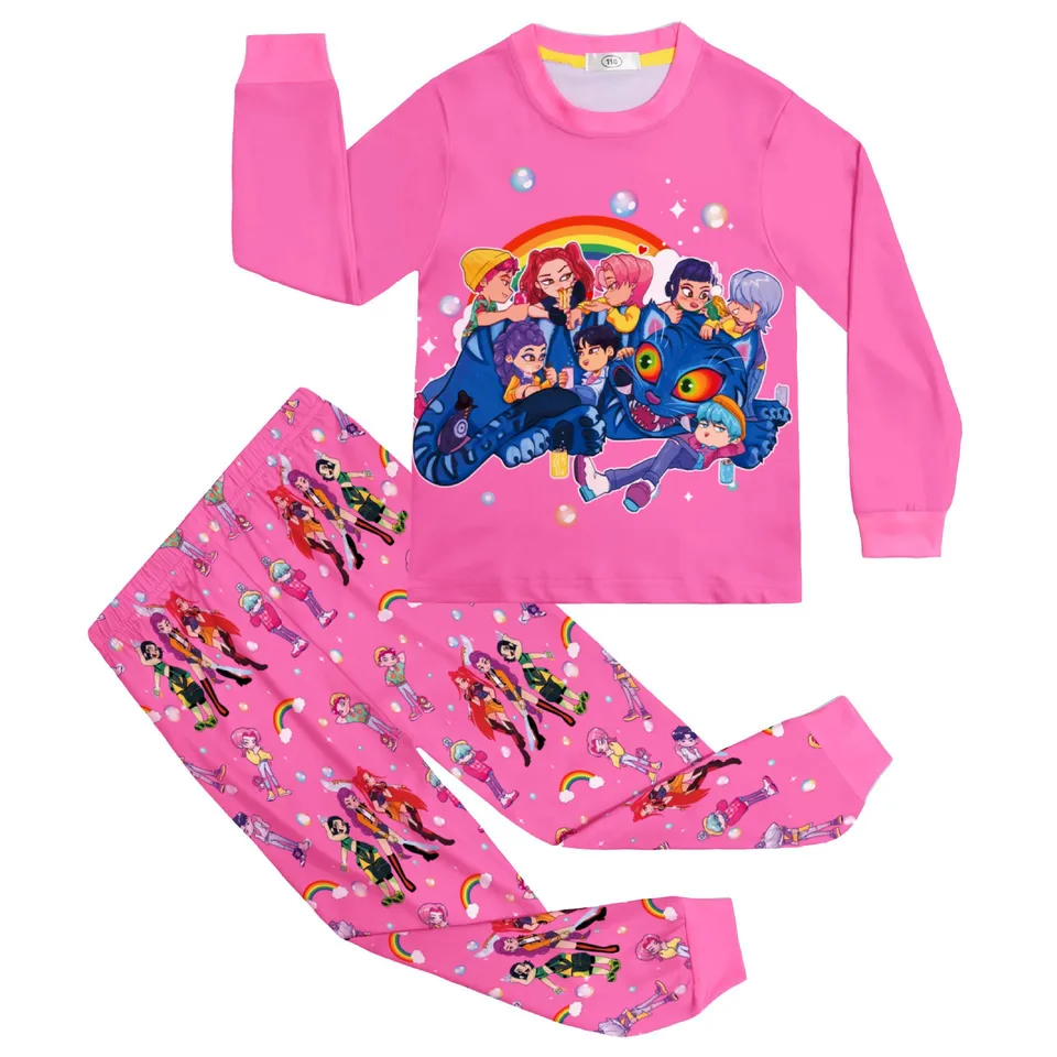Ensemble De Pyjamas 2 Pièces Pour Filles Et Garçons K Pop D-Demon H