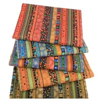 Bohemia Style Stripe Pattern Fabric Cotton Linen DIY Handmade Sewing Pillowcase Sofa Cover Curtain Tablecloth Home Textile Decor