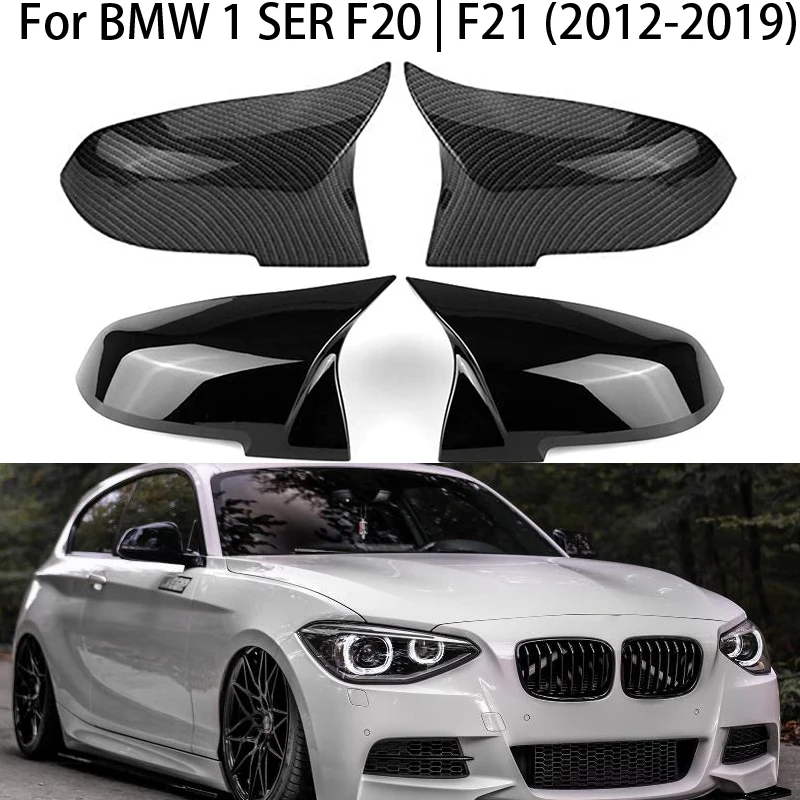 

2 pieces for BMW 1 2 3 4 X M Series 220i 328i 420i F20 F21 F22 F23 F30 F32 F33 F36 X1 Car Rearview Mirror Cover Cap Carbon Black